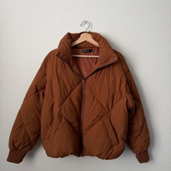 Zesica Jackets & Blazers - Women's Brown Quilted Jacket